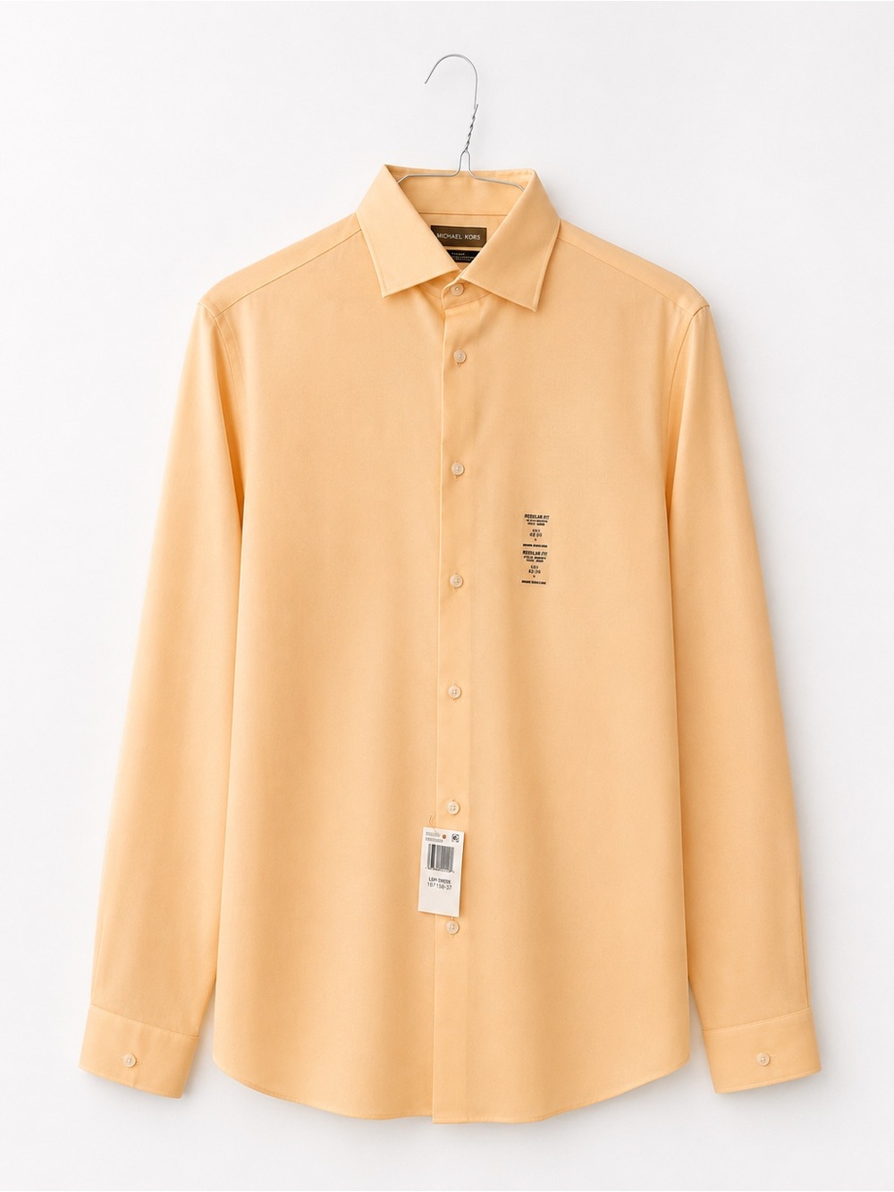 Michael Kors Men's light orange Long-Sleeve Dress Shirt - L - Picture 2 of 4